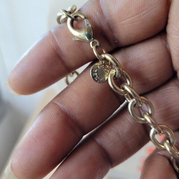 Coral Jeweled Chandelier Earrings & Matching Chain Necklace Set - Picture 8 of 13